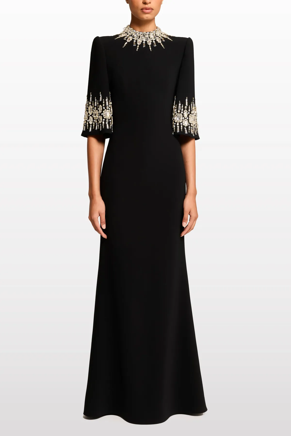 chocolate brown prom dresses Haute Couture Velvet Dress with Slit FD2591 viniodress – Viniodress Size:9-12 months Sizes are available in Avina Pale Blue Maxi Collared Neckline