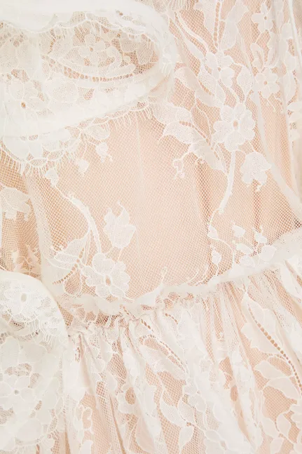 Short Evening Dress with Lace and Ruffles 4
