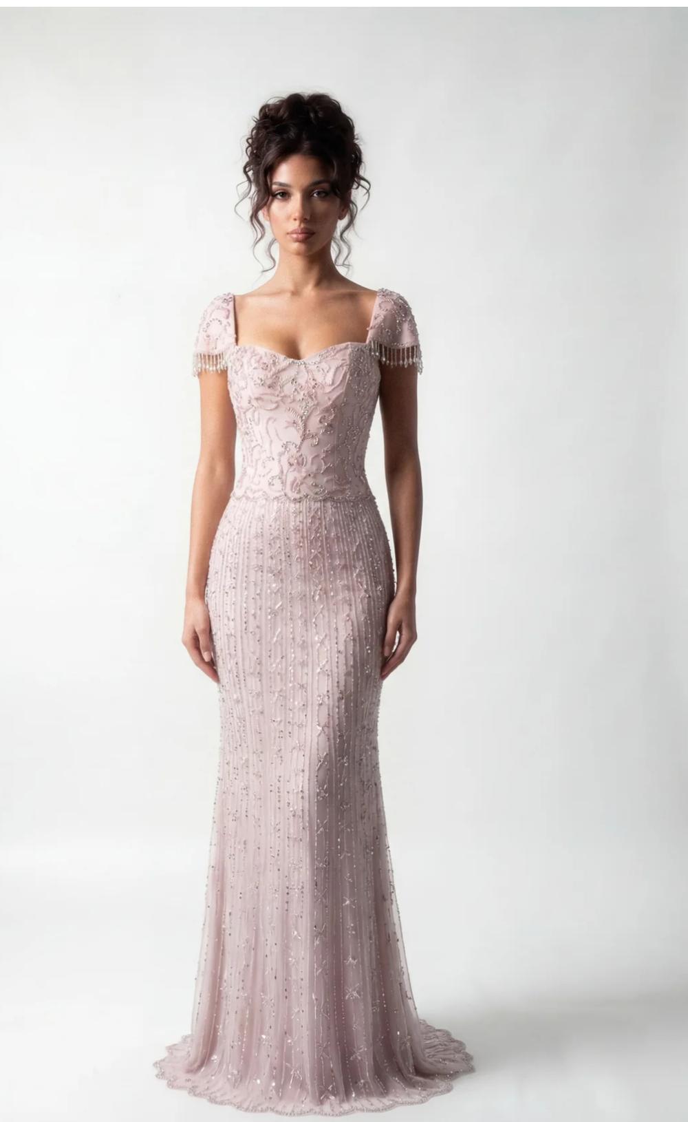 Eliane Sabbagh Pink Embellished Gown
