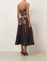 Zimmermann Black Floral Midi Dress 5