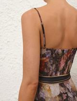 Zimmermann Black Floral Midi Dress 6