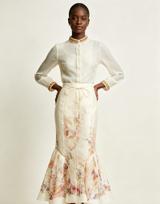 Zimmermann Ivory Floral Shirt & Skirt Set 1