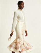 Zimmermann Ivory Floral Shirt & Skirt Set 2