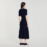 Sandro Black Knitted Midi Dress 4
