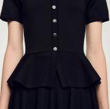 Sandro Black Peplum Maxi Dress 2