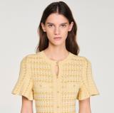 Sandro Yellow Knitted Maxi Dress 3